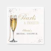 Perlen und Prosecco-Brautparty, Bridal Brunch Serviette (Vorderseite)