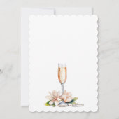 Perlen und Prosecco Brautparty Brunch Einladung (Rückseite)