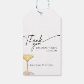 Perlen und Prosecco Brautparty Champagne Brunch Geschenkanhänger (Rückseite)