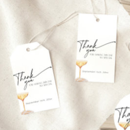 Perlen und Prosecco Brautparty Champagne Brunch Geschenkanhänger