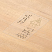 Perlen und Prosecco-Brautparty Champagner Acryleinladungen (Ablage )