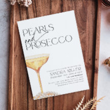 Perlen und Prosecco-Brautparty Champagnerglas