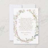 Perlen und Prosecco-Brautparty Dankeskarte (Rückseite)