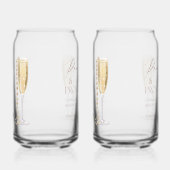 Perlen und Prosecco-Brautparty Dosenglas (Links)