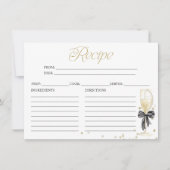 Perlen und Prosecco-Brautparty Einladung (Vorderseite)