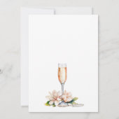 Perlen und Prosecco-Brautparty Einladung (Rückseite)