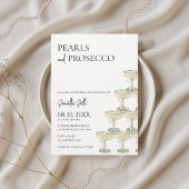 Perlen und Prosecco-Brautparty Einladung