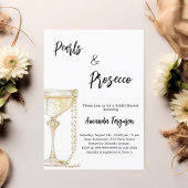 Perlen und Prosecco-Brautparty Einladung