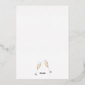 Perlen und Prosecco Brautparty Einladung (Rückseite)