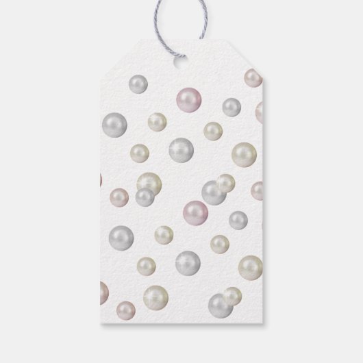 Perlen und Prosecco Brautparty Gefallen Geschenkanhänger (Rückseite)