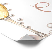 Perlen und Prosecco Brautparty Geschenke und Karte Poster (Ecke)