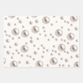 Perlen und Prosecco-Brautparty Geschenkpapier Set (Vorderseite)