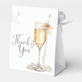 Perlen und Prosecco-Brautparty Geschenkschachtel (Rückseite)