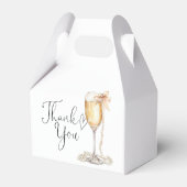 Perlen und Prosecco-Brautparty Geschenkschachtel (Rückseite)