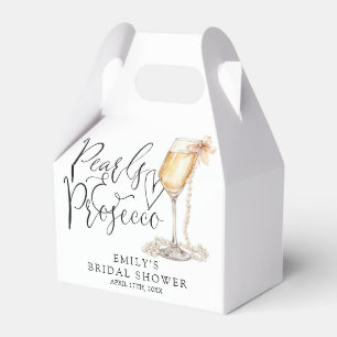 Perlen und Prosecco Brautparty Geschenkschachtel