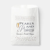 Perlen und Prosecco-Brautparty Geschenktütchen (Vorderseite)
