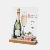 Perlen und Prosecco Brautparty Karten & Geschenke Acrylschild (Winkel)