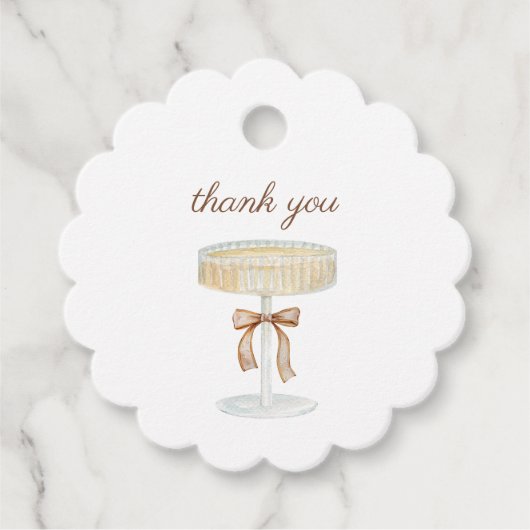 Perlen und Prosecco-Brautparty Liebe Geschenkanhänger (Vorderseite)