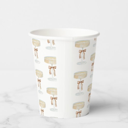 Perlen und Prosecco-Brautparty Liebe Pappbecher (Rechts)