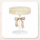 Perlen und Prosecco-Brautparty Liebe Rechteckiger Pappuntersetzer (Vorderseite)