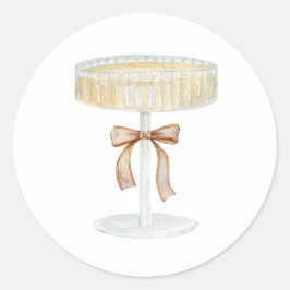 Perlen und Prosecco-Brautparty Liebe Runder Aufkleber