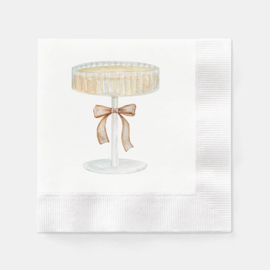 Perlen und Prosecco-Brautparty Liebe Serviette (Vorderseite)