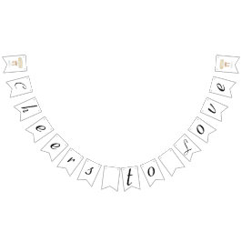 Perlen und Prosecco-Brautparty Liebe Wimpelkette