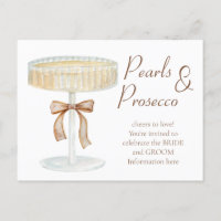 Perlen- und Prosecco-Brautparty-Liebes-Einladung