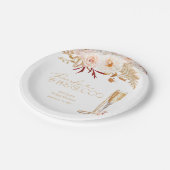 Perlen und Prosecco Brautparty Paper Teller (Schrägansicht)