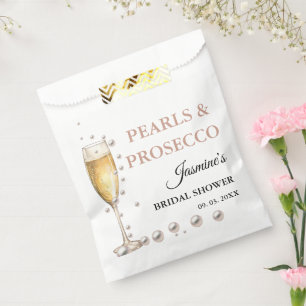 Perlen und Prosecco-Brautparty Party Geschenktütchen