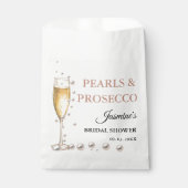 Perlen und Prosecco-Brautparty Party Geschenktütchen (Vorderseite)