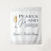 Perlen und Prosecco-Brautparty-Party Wandteppich (Vorderseite)