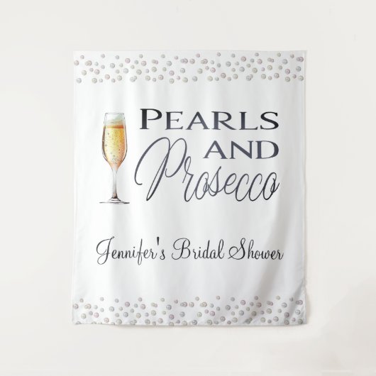 Perlen und Prosecco-Brautparty-Party Wandteppich (Vorderseite)