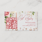 Perlen und Prosecco-Brautparty qu-Schenkungsregist Begleitkarte (Vorderseite)