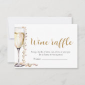 Perlen und Prosecco Brautparty Raffle Einladung (Vorderseite)