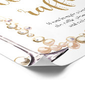 Perlen und Prosecco Brautparty Raffle Spiel Poster (Ecke)