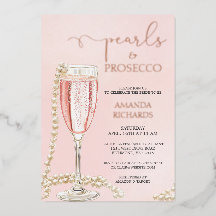 Perlen und Prosecco Brautparty Rose Gold