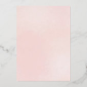 Perlen und Prosecco Brautparty Rose Gold Folieneinladung (Rückseite)