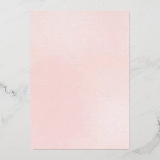 Perlen und Prosecco Brautparty Rose Gold Folieneinladung (Rückseite)