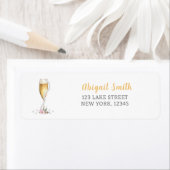 Perlen und Prosecco Brautparty Rücksendeadresse (Insitu)