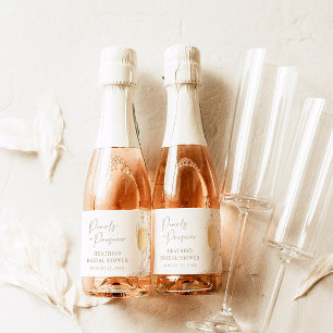 Perlen und Prosecco-Brautparty Schaumweinetikett