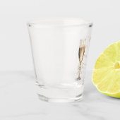 Perlen und Prosecco-Brautparty Schnapsglas (Links)