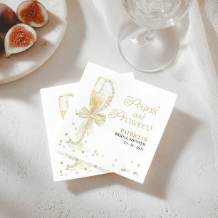Perlen und Prosecco Brautparty Serviette