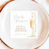 Perlen und Prosecco-Brautparty Serviette