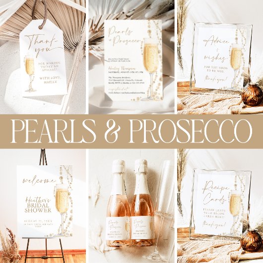 Perlen und Prosecco-Brautparty Serviette