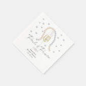 Perlen und Prosecco - Brautparty Serviette (Ecke)