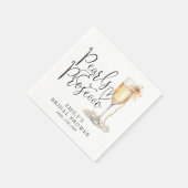 Perlen und Prosecco-Brautparty Serviette (Ecke)