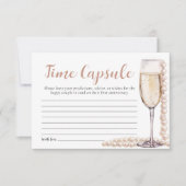 Perlen und Prosecco Brautparty Time Kapsel Einladung (Vorderseite)