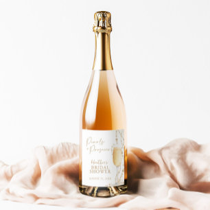Perlen und Prosecco-Brautparty Weinetikett