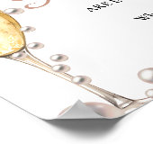 Perlen und Prosecco Brautparty Wie viele Perlen Poster (Ecke)